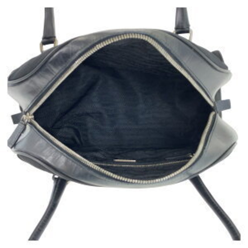 Prada Tessuto Triangular Black Nylon Leather Shou… - image 3